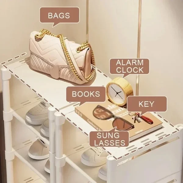 Wall Corner Shoe Rack Multiple Layers Shoe Organizer Space Saving Rack Adjustable Shelf Simple Saving Cabinet Household Products - Image 4