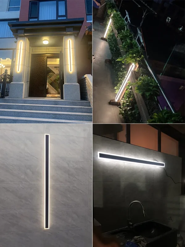 Outdoor wall lamp IP65 waterproof corridor staircase lamp LED long wall lamp outdoor balcony lamp entrance villa garden light - Image 4