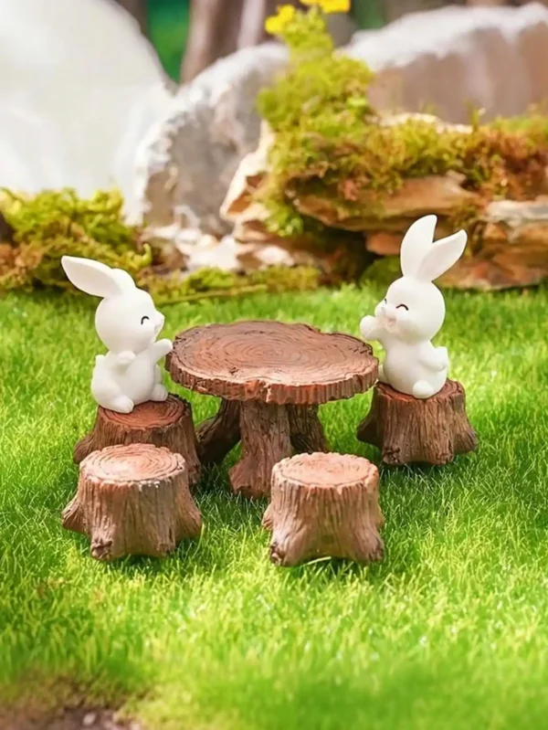 5 miniature tree stump garden art accessories resin decoration, garden landscape accessories, resin creative crafts - Image 3
