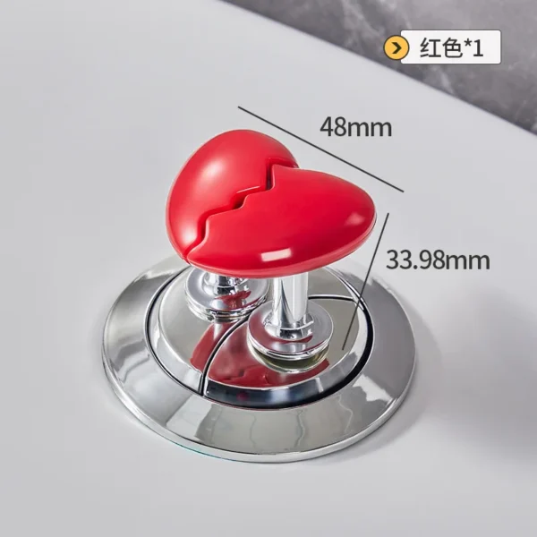 Toilet Press Button Kawaii Handle Heart Shaped Toilet Press for Bathroom Water Tank Buttons Bath Room Decor Accessories 변기손잡이 - Image 5