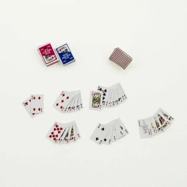 Mini Cute 1:12 Dollhouse Miniatures Poker Home Decoration Poker Cards Playing Game for Doll Kawaii Accessories - Image 5