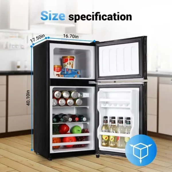 4.0 Cu.Ft Apartment Size Refrigerator, Samll Refrigerator, dorm fridges with freezer for Apartment, Office, Kitchen, Dorm, Compa - Image 2