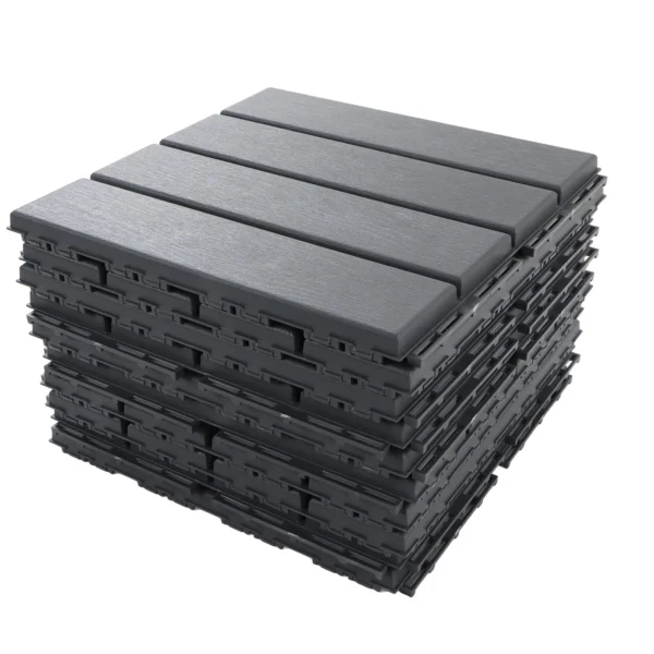 30Pcs Interlocking Deck Tile Waterproof Drainage Floor Cushion Tile PP 30x30cm for Patio - Image 5