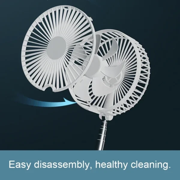 Summer Portable Floor Folding Fan N98 Rechargeable Standing Fan USB Spray Desktop Electric Fans With LED Night Light - Image 3