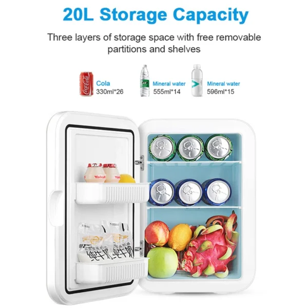 Mini Fridge Refrigerator Beauty Cooler Warmer Refrigerators Constant Temperature Skincare Preservation for Home CAR 20L/220V EU - Image 2