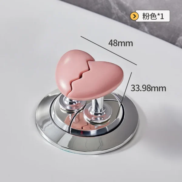 Toilet Press Button Kawaii Handle Heart Shaped Toilet Press for Bathroom Water Tank Buttons Bath Room Decor Accessories 변기손잡이 - Image 3