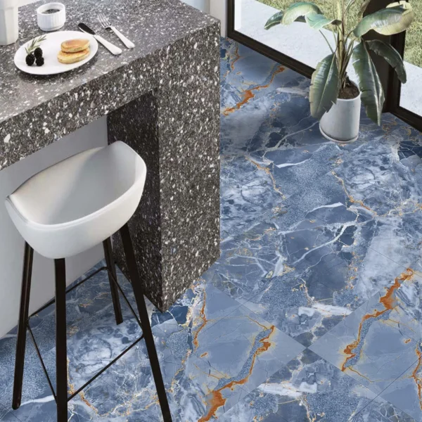 10pcs/set Thick PVC Self-adhesive Ceramic Tile Stickers Waterproof Oil Proof Kitchen Bathroom Living Room Wall Floor Decoration - Image 2