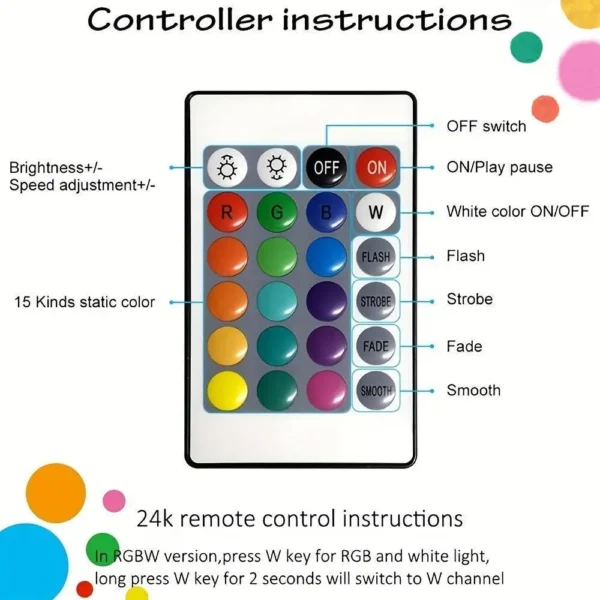 LED Strip Light RGB 1-20M 5050 12/LED USB Bluetooh Flexible Lamp Tape With Remote Control For TV Backlight Home Party Decoration - Image 6