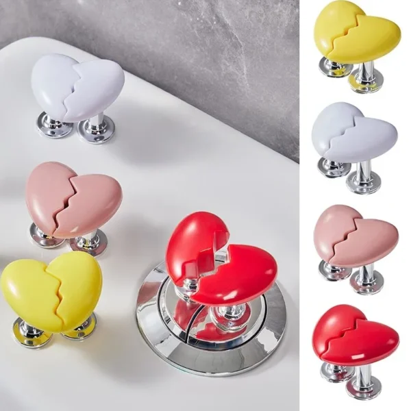 Toilet Press Button Kawaii Handle Heart Shaped Toilet Press for Bathroom Water Tank Buttons Bath Room Decor Accessories 변기손잡이