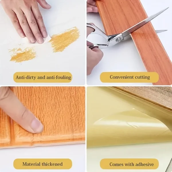 35x35cm Classics Wood Grain Self-adhesive Wallpaper Three-dimensional Waterproof and Anti Fouling Wall Sticker Room Decor Home - Image 5