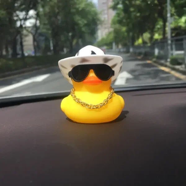 A cowboy hat with rubber duck design for car accessories, a toy duck for car dashboard decoration - the perfect choice for Chris - Image 2