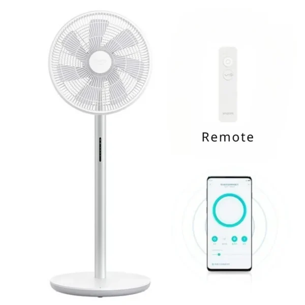 Intelligent Floor Standing Fan Rechargeable Variable Frequency Floor Fan Household Vertical Air Circulation Silent Fan