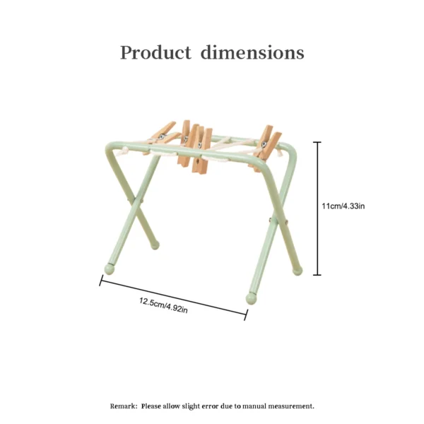 1: 12 miniature simulation furniture bjd ob11 family house accessories iron LAUNDRY RACK - Image 4