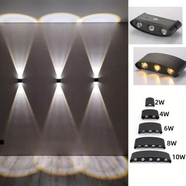 LED Wall Lamp Waterproof IP66 Indoor Outdoor Lamp Garden Lights for Living Room Hallway Bedroom Decor - Image 3