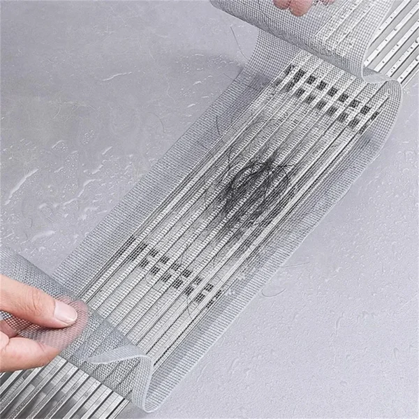 Cuttable Shower Drain Hair Catcher Self-Adhesive Floor Drain Stickers Disposable Mesh Bathroom Kitchen Sink Hair Filter - Image 2