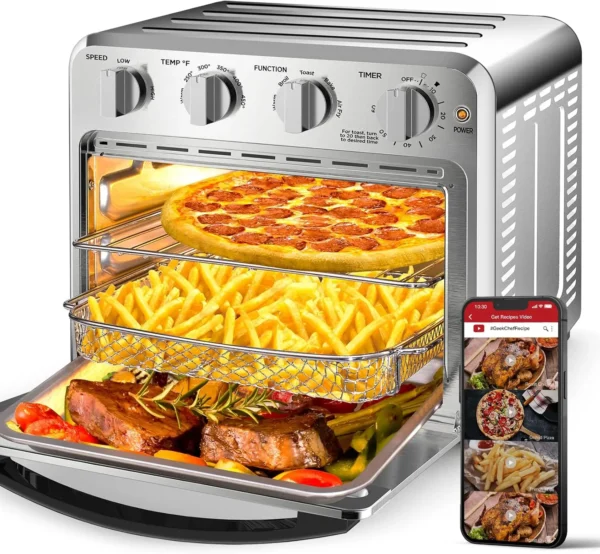 Air Fryer Toaster Oven, 4 Slice Toaster Airfryer Countertop Oven, Electric Hot Oven