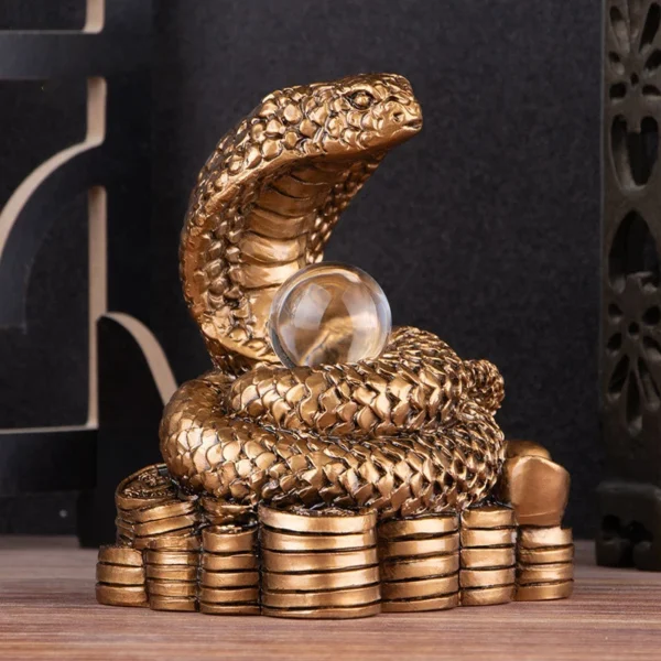 2025 Zodiac Year of The Snake Resin Figurines Decoration Chinese Tea Pet New Year Gift Desk Decoration Animal Souvenir