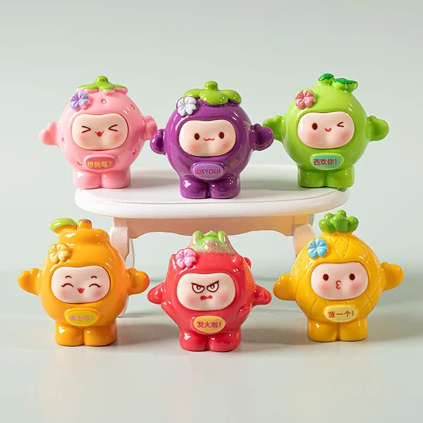 Cartoon Cute Fruit Doll Small Ornaments Miniature Figurine Funny Creative Kawaii Desktop Car Decoration Accessories Gifts - Image 2