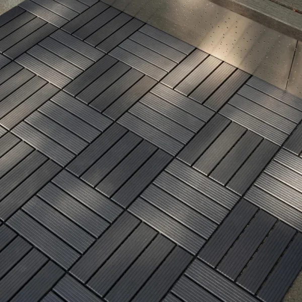 44 sq. ft Plastic Interlocking Deck Tiles, 44 Pack Patio Deck Tiles, 12" x 12" Waterproof Outdoor Flooring All Weather Use - Image 5
