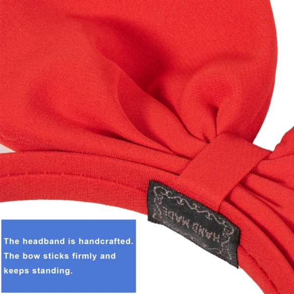 CHuangQi 2pcs Big Bow Headband, Halloween Christmas Cosplay Headdress, Cute Princess Hair Accessories for Women & Girls - Image 3