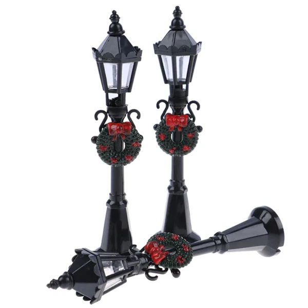 Christmas Mini Street Light Models Park Street Lamp Dollhouse Streetlight Micro-Landscape Fairy Garden Accessories