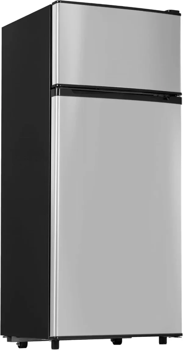 Fridge with Freezer, Small Refrigerator with 2 Doors for Office, Kitchen, Dorm and Bedroom, Mini Refrigerator