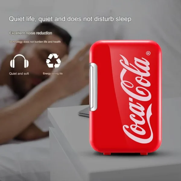 6L Mini Refrigerator Coca-Cola Multifunction Cosmetic Dormitory Warmer Cooler Fridge for Home Car Small Portable Fridge 12V/220V - Image 5