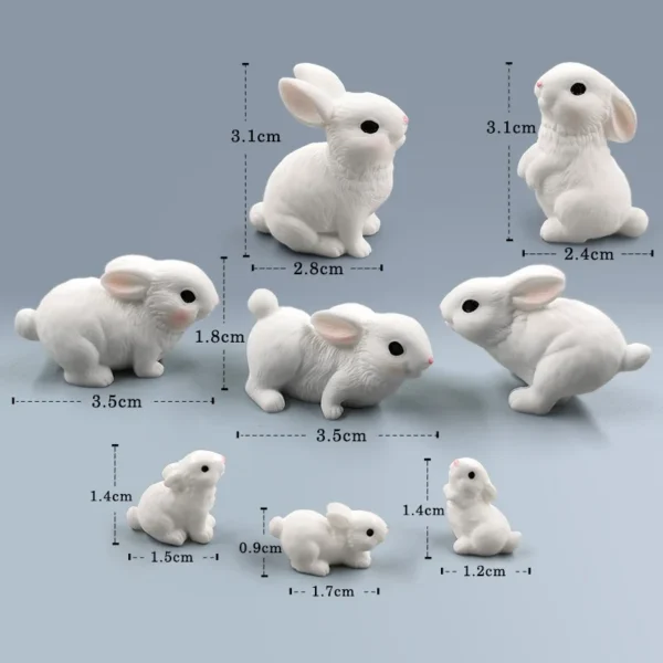 2024 Hot Easter Cute Rabbit Figurine Diy Landscape Home Kawaii Room Decor Miniature Fairy Garden Decoration Accessories Modern - Image 4