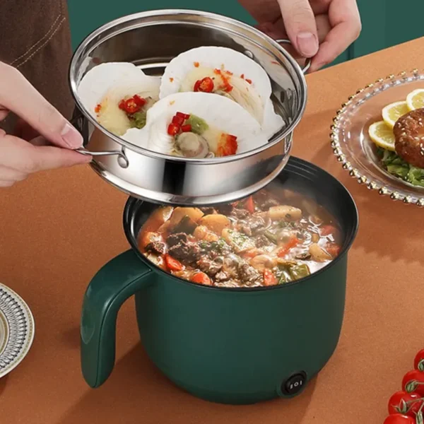 1.5L Mini Home Cooking Pot Multifunctional Rice Cooker Non Stick Pan Safety Material Potable Stockpot Utility Electrice - Image 3