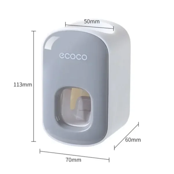 Automatic Toothpaste Dispenser Squeezers Toothpaste Tooth Dust-proof Toothbrush Holder Wall Mount Stand Bathroom Accessories Set - Image 4