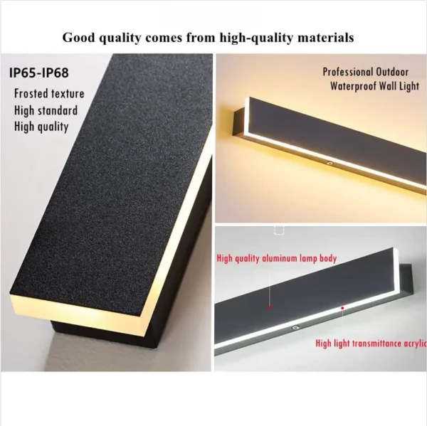 Long Wall Light Outdoor Lighting Waterproof Ip65LED Garden Country Villa Balcony Light Lnterior Wall Bedroom Living Room Light - Image 6