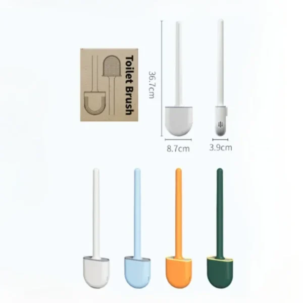 Silicone Toilet Brush Wall-Mounted Soft Bristles Brushes Set Wash Toilet Wc Accessories Holder Cleaning Bathroom Accessories - Image 12