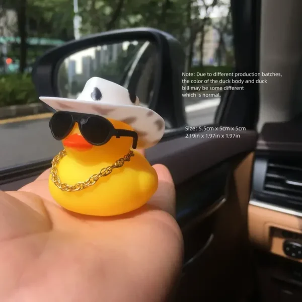 A cowboy hat with rubber duck design for car accessories, a toy duck for car dashboard decoration - the perfect choice for Chris - Image 3