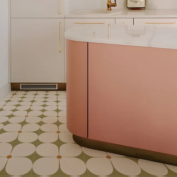6 PCS Peel and Stick Floor Tiles Waterproof Vinyl Wallpaper Easy DIY Self-Adhesive Flooring for Kitchen Bathroom - Image 4