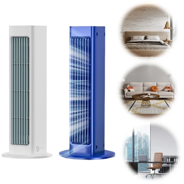 Portable Tower Fan 3 Speeds Desk Fan Rechargeable Wall Mount Fan Quiet Standing Fan for Bedroom Living Room Office