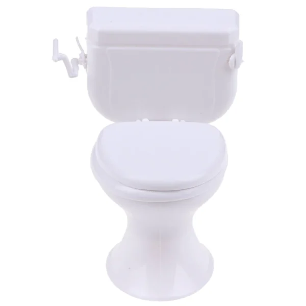 High Quality Dollhouse Furniture Vintage Bathroom Modeling White Toilet Doll House Miniature Baby Pretend Toys Dolls Accessories - Image 4