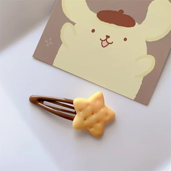 4pcs/Set Whimsical Biscuit-Shaped Hair Clips for Women and Girls - Fun, Daily, Party Hair Accessories with Simulation Biscuit Th - Image 4