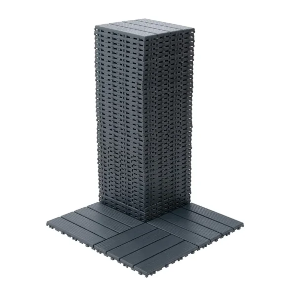 44 sq. ft Plastic Interlocking Deck Tiles, 44 Pack Patio Deck Tiles, 12" x 12" Waterproof Outdoor Flooring All Weather Use - Image 3