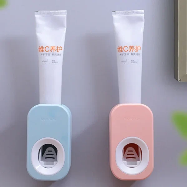 Automatic Toothpaste Dispenser Squeezers Toothpaste Tooth Dust-proof Toothbrush Holder Wall Mount Stand Bathroom Accessories Set - Image 5