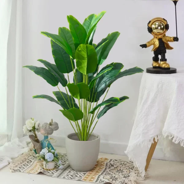 1pc Artificial Plants Large Tropical Palm Tree Fake Banana Plants Leaves Real Touch Plastic Monstera For Home Garden Party Decor - Image 6
