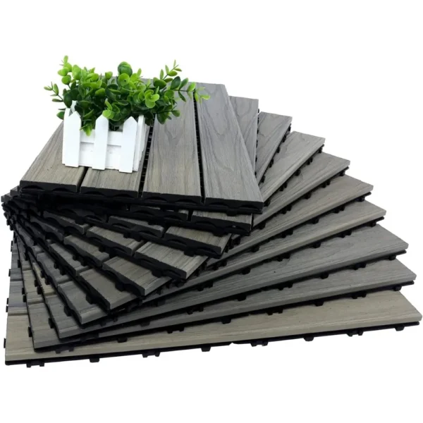 Patio Deck Tiles,DIY Interlocking Decking Tiles, Floor Tile,Water Resistant Indoor Outdoor (10PCs, 12‘x’24‘ ) - Image 6