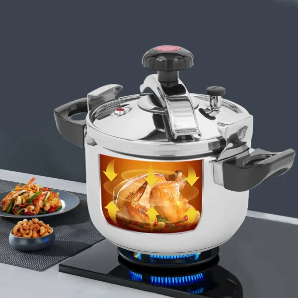Pressure Cooker Stainless Steel Pressure Canner 7L/6.35 Qt, 60Kpa Cookware