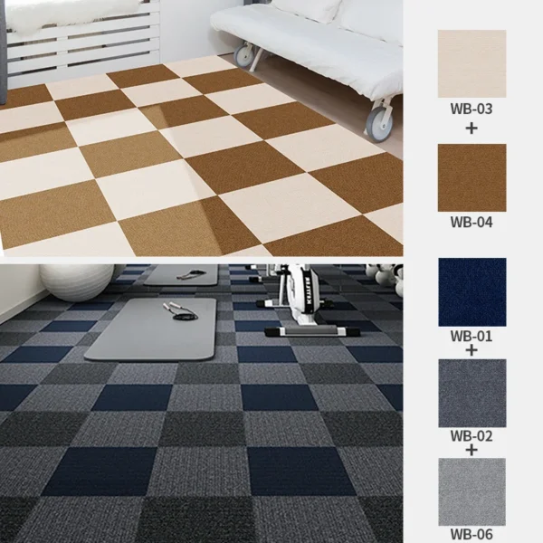 10pcs Carpet Floor Tiles Sticker Adhesive Stickers Carpet Peel And Stick Removable DIY Home Furnishings Indoor Room Carpets - Image 3