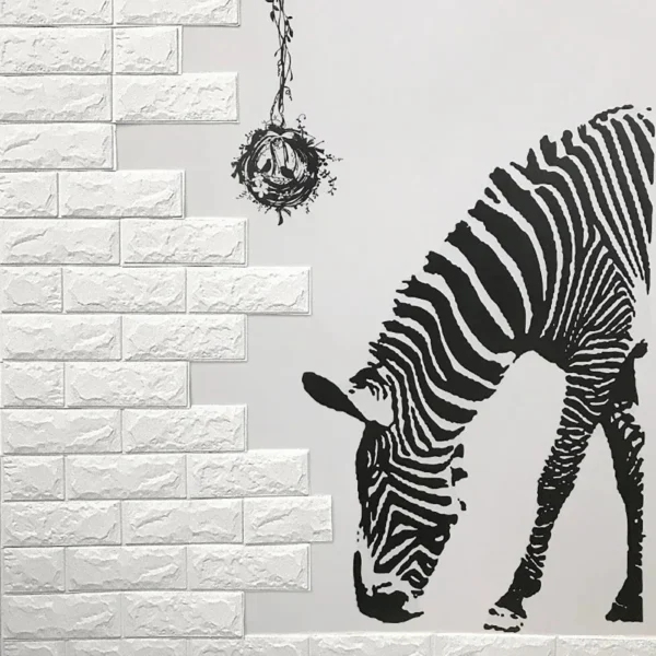 70cm*1m DIY Decoration Bedroom Oil-proof Adhesive Wall Wallpaper Waterproof Living Room Decoration Anti-fouling 3D Brick Pattern - Image 5