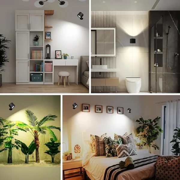 LED Wall Sconces Light Touch Control Double Head Wall Lamp 360 Rotatable 3Colors Wall Lights Wireless Night Lights For Bedroom - Image 6