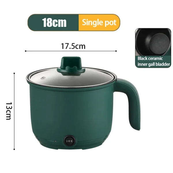 1.5L Mini Home Cooking Pot Multifunctional Rice Cooker Non Stick Pan Safety Material Potable Stockpot Utility Electrice - Image 6