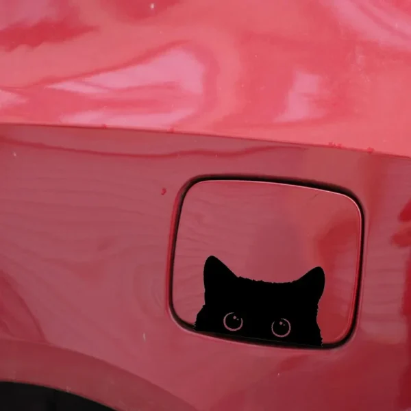1 piece Hot Car Sticker Accessories Poor Cat Is Stealing with Big Eyes Watch Vinyl Car Styling Cover Waterproof PVC - Image 8