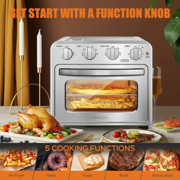 Air Fryer Toaster Oven, 4 Slice Toaster Airfryer Countertop Oven, Electric Hot Oven - Image 4