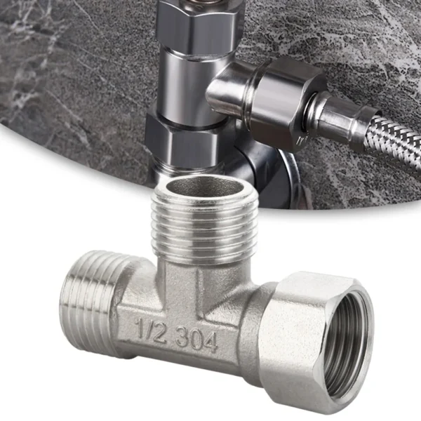 1pc T-Adapter Interface For Diverter Bath Toilet/Bidet Sprayer Shower Head/G1/2 Bathroom Accessories 3 Ways Valve T Adapter - Image 10