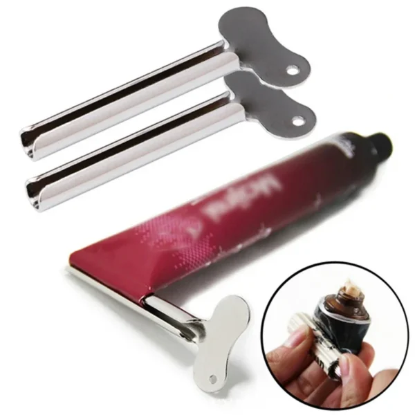 1-6 Pcs Stainless Steel Toothpaste Tube Squeezers Metal Key Toothpaste Squeezers for Bathroom Hair Dye Cosmetic Tubes Squeezer - Image 2